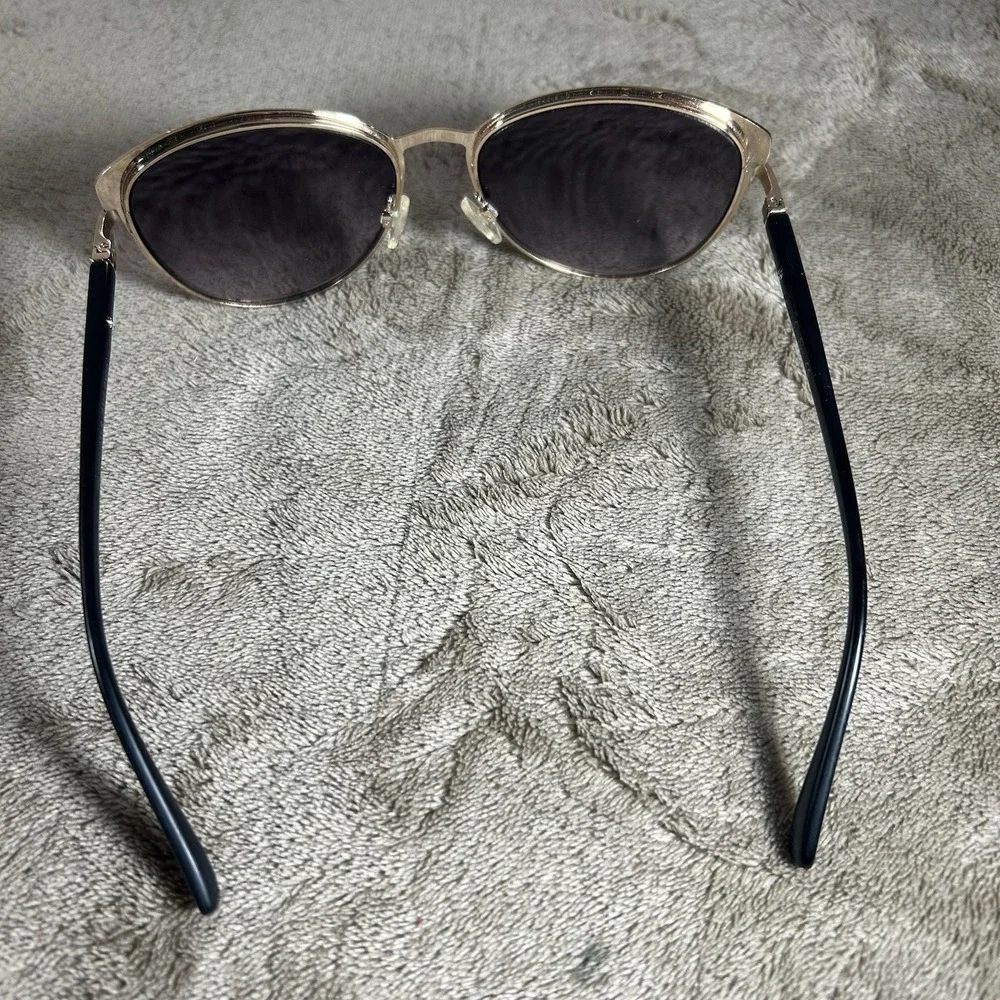 Jessica Simpson Round Sunglasses Black Rose Designer Frame & Gradient Lenses